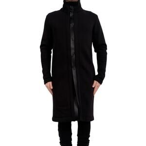 David’s Road Black Sweatshirt Jacket MFW19-J2 size L Button Snap Closure